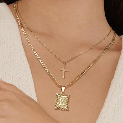 Collier Initial Croisée | Or