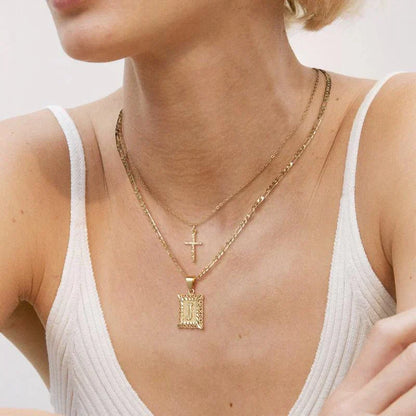 Collier Initial Croisée | Or