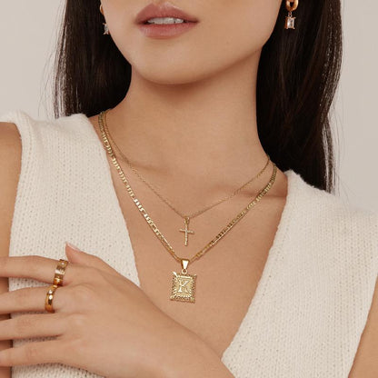 Collier Initial Croisée | Or