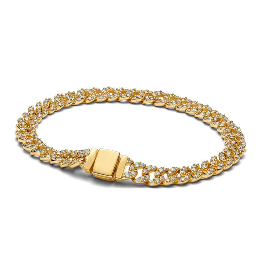 Bracelet Cubain Pave | Or