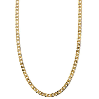 Collier en Chaîne à Maillons Plat | Or Blanc