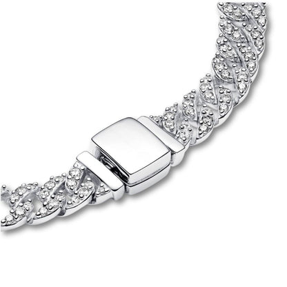 Bracelet Cubain Pave | Or
