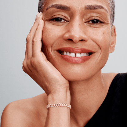 Bracelet Cubain Pave | Or