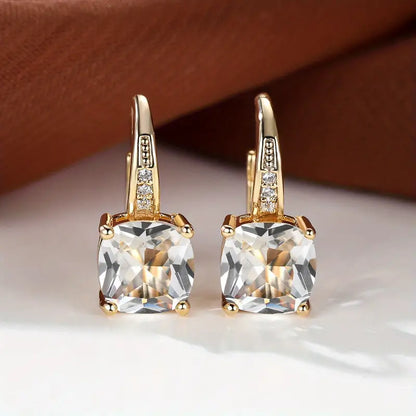Boucles d'oreilles créoles en pierre mystique | Or