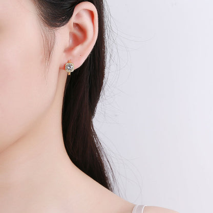 Boucles d'oreilles carrées Nadine | Or blanc