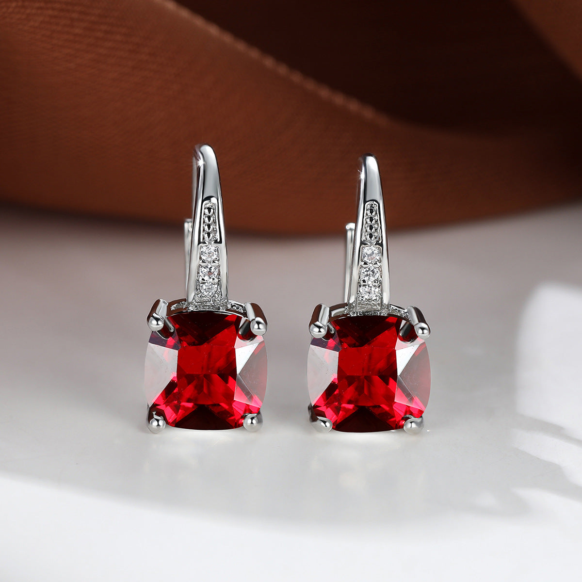 Boucles d'oreilles créoles en pierre mystique | Or