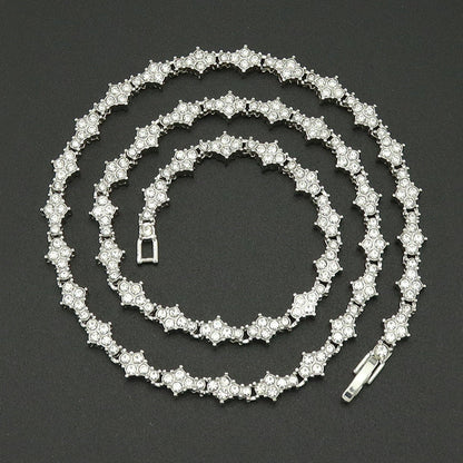 Collier Tennis Classique en Or Blanc
