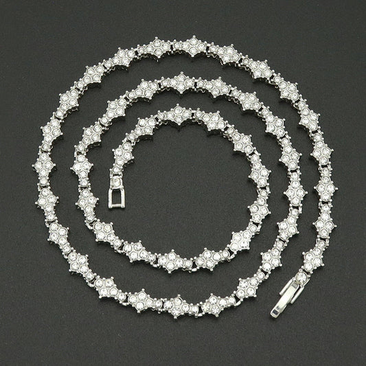 Collier Tennis Classique en Or Blanc