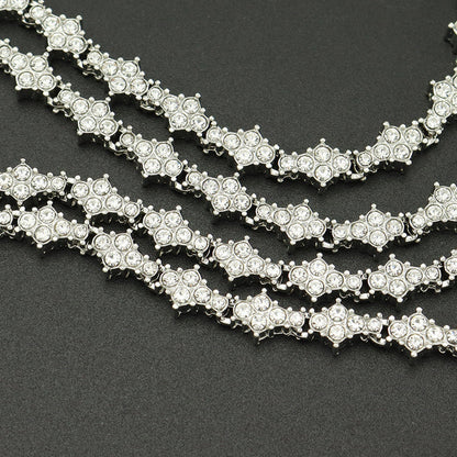 Collier Tennis Classique en Or Blanc