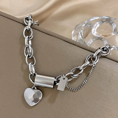 Bracelet Chunky Réconfortant | Or Blanc