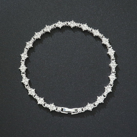 Bracelet de Tennis Classique en Or Blanc