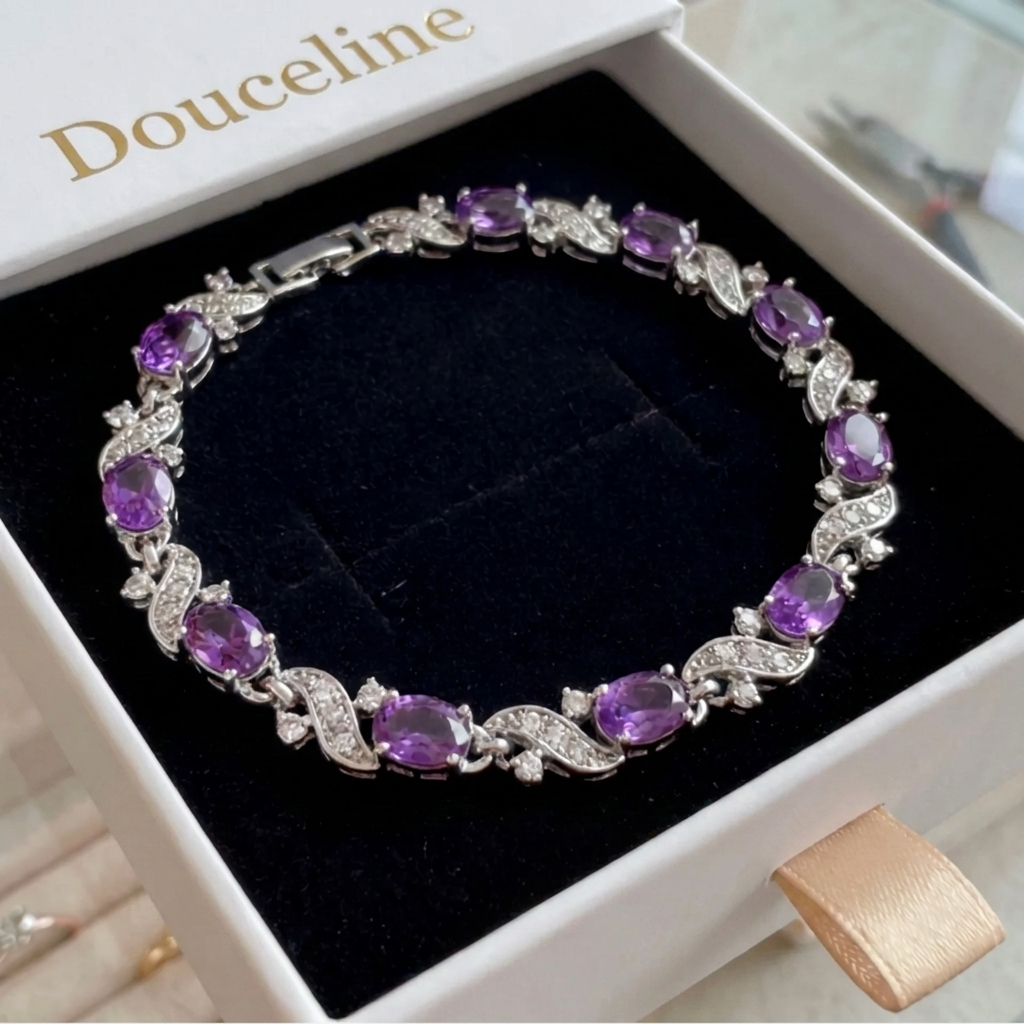 Bracelet Giada Valethyst Or Blanc - Douceline