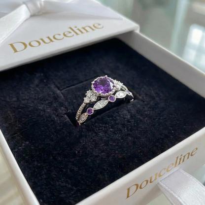 Ensemble Bagues Violetis Crown Or Blanc - Douceline